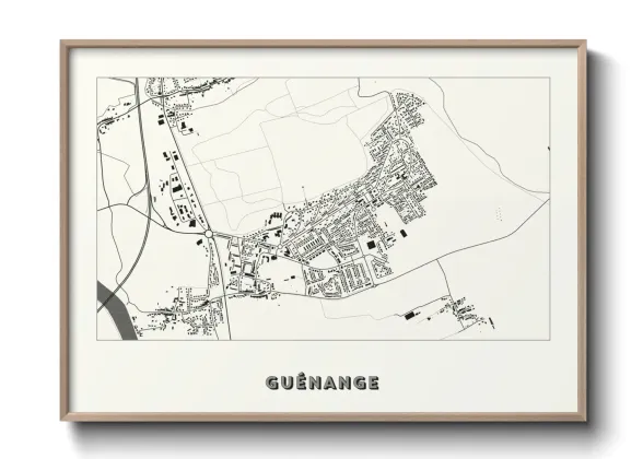 Une affiche de carte sur Guénange