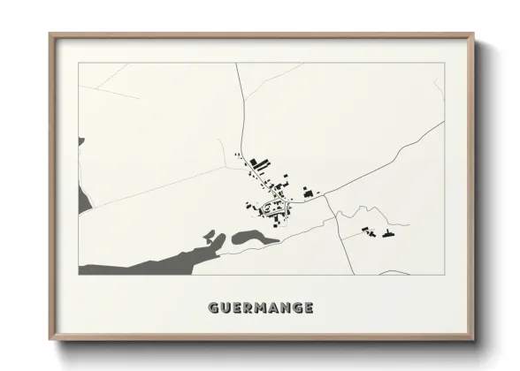 Une affiche de carte sur Guermange