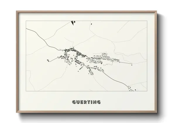 Une affiche de carte sur Guerting