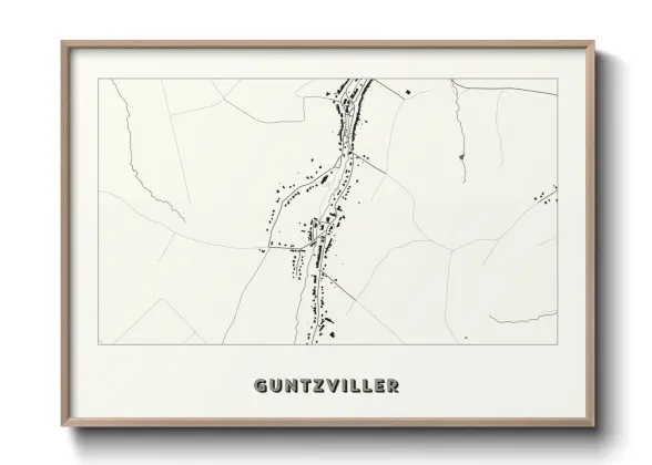 Une affiche de carte sur Guntzviller