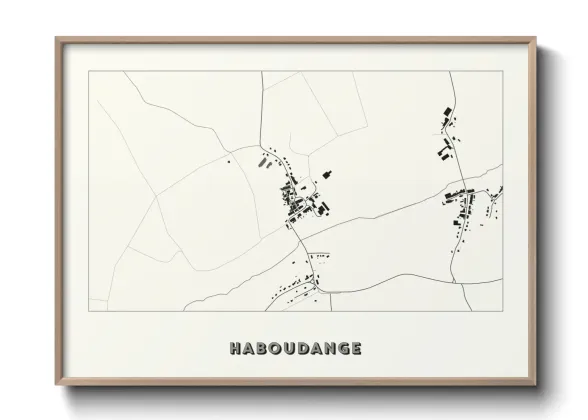 Une affiche de carte sur Haboudange