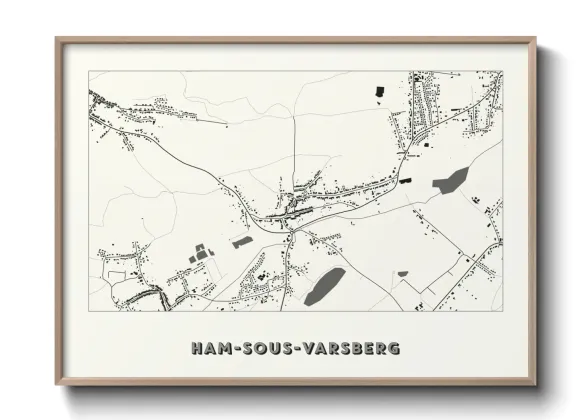 Une affiche de carte sur Ham-sous-Varsberg