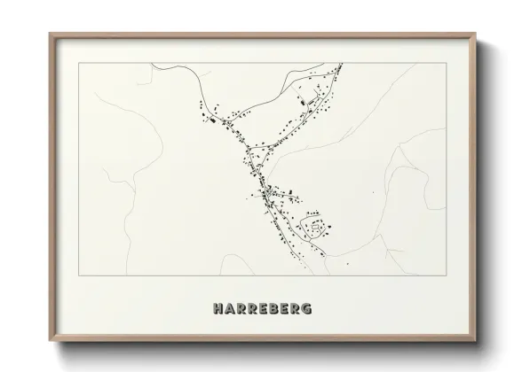 Une affiche de carte sur Harreberg