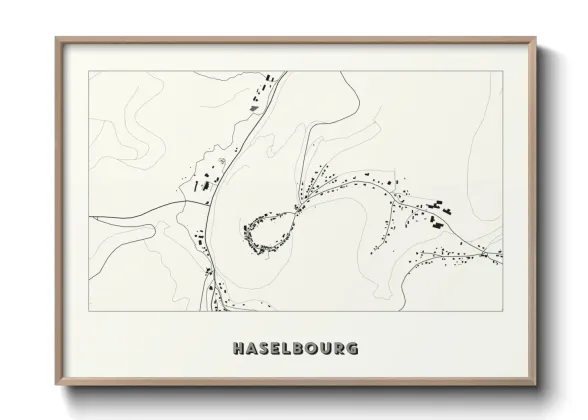 Une affiche de carte sur Haselbourg