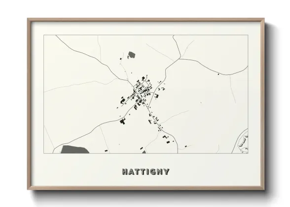 Une affiche de carte sur Hattigny