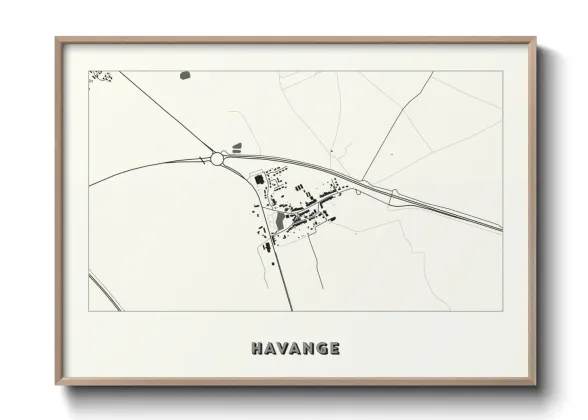 Une affiche de carte sur Havange
