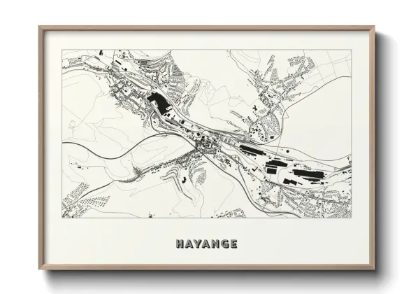 Une affiche de carte sur Hayange