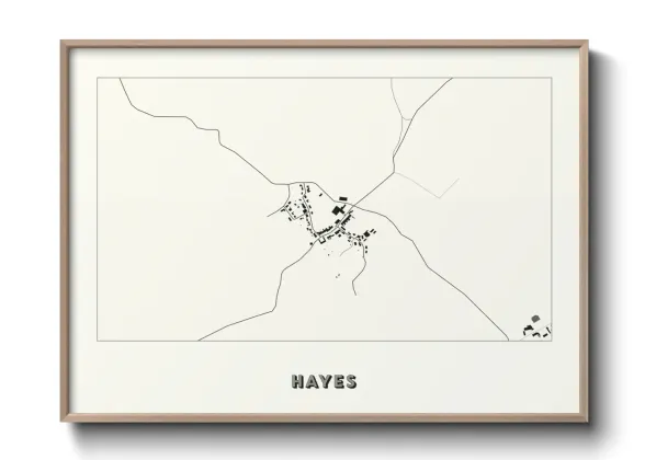 Une affiche de carte sur Hayes