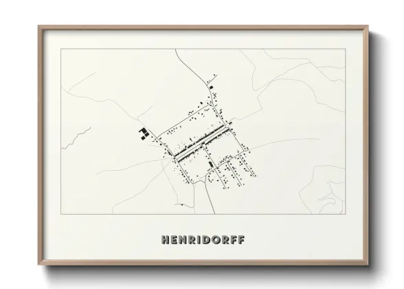 Une affiche de carte sur Henridorff