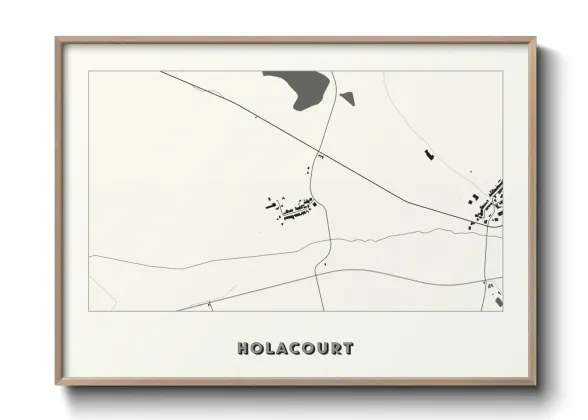 Une affiche de carte sur Holacourt
