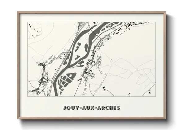 Une affiche de carte sur Jouy-aux-Arches