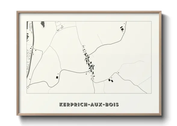 Une affiche de carte sur Kerprich-aux-Bois