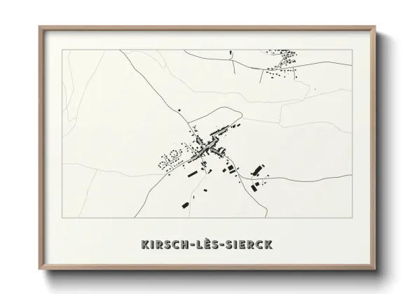 Une affiche de carte sur Kirsch-lès-Sierck