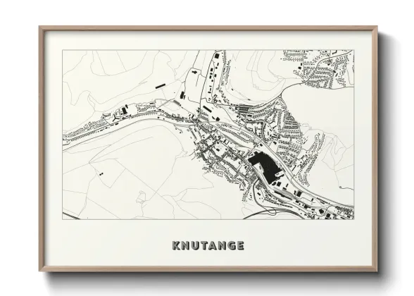 Une affiche de carte sur Knutange