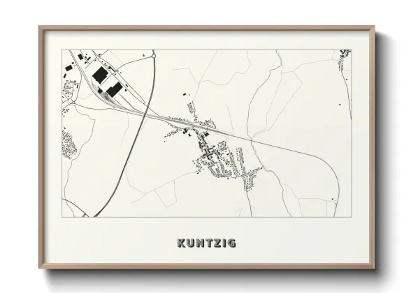 Une affiche de carte sur Kuntzig
