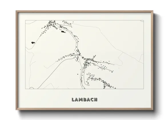 Une affiche de carte sur Lambach
