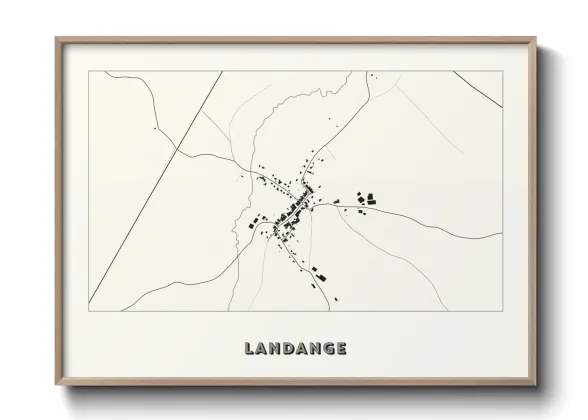 Une affiche de carte sur Landange