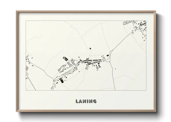 Une affiche de carte sur Laning