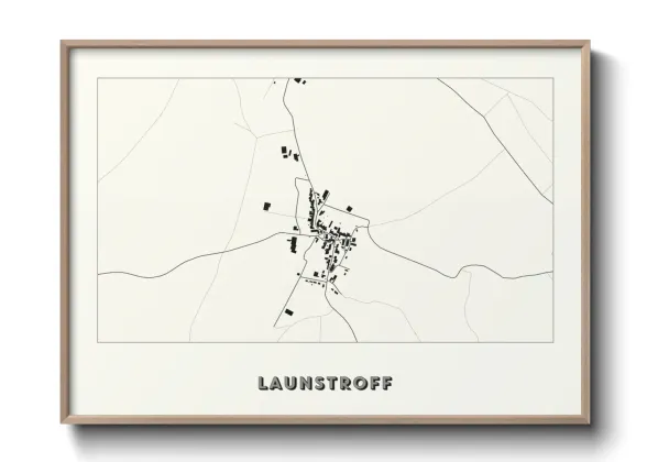 Une affiche de carte sur Launstroff