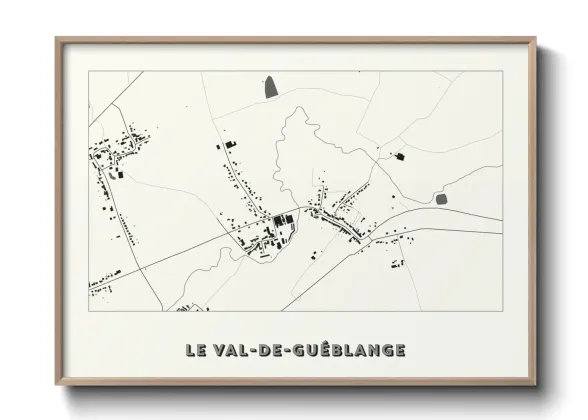 Une affiche de carte sur Le Val-de-Guéblange
