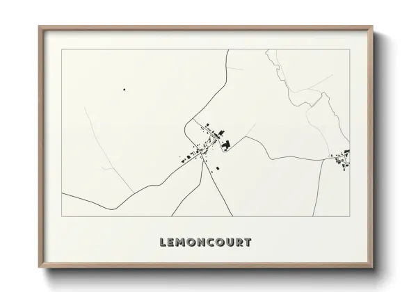 Une affiche de carte sur Lemoncourt