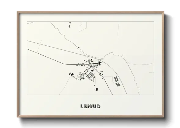 Une affiche de carte sur Lemud