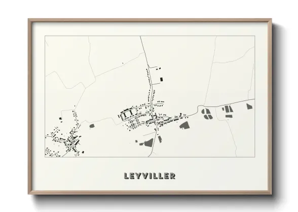 Une affiche de carte sur Leyviller