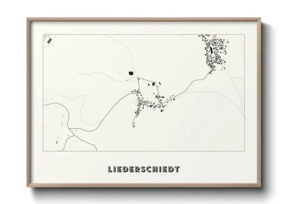 Une affiche de carte sur Liederschiedt