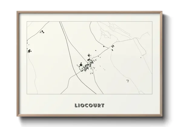 Une affiche de carte sur Liocourt