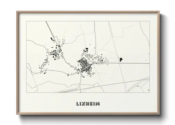 Une affiche de carte sur Lixheim