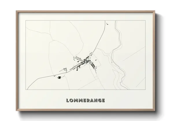 Une affiche de carte sur Lommerange