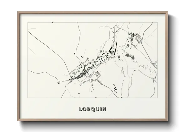 Une affiche de carte sur Lorquin