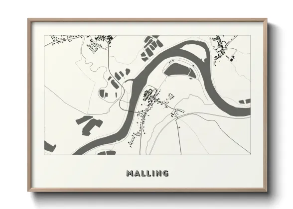 Une affiche de carte sur Malling