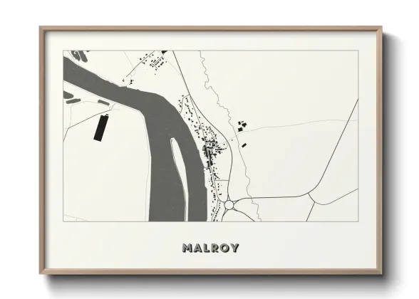 Une affiche de carte sur Malroy