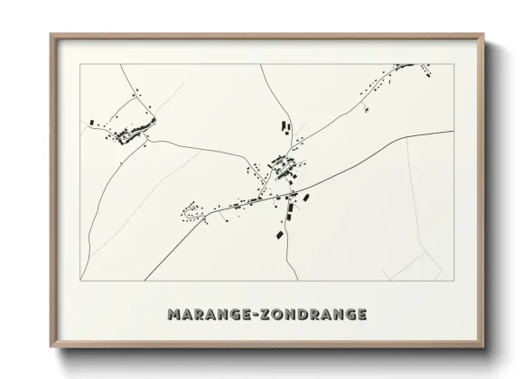 Une affiche de carte sur Marange-Zondrange
