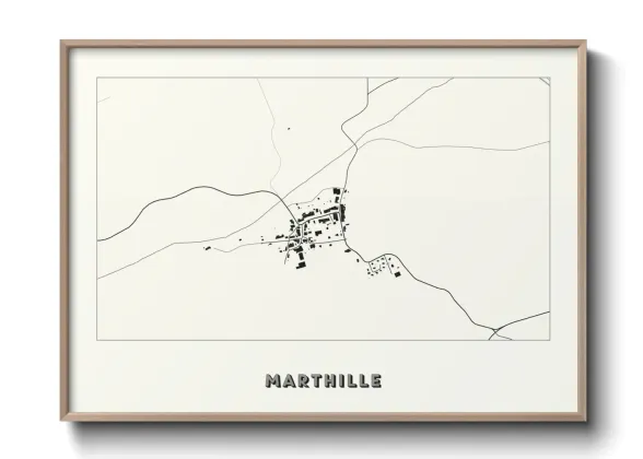 Une affiche de carte sur Marthille