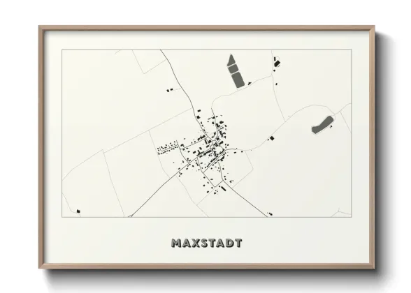 Une affiche de carte sur Maxstadt