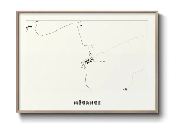 Une affiche de carte sur Mégange