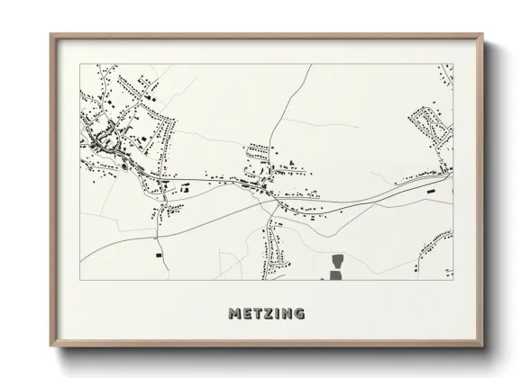 Une affiche de carte sur Metzing