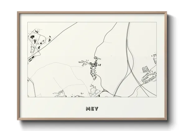 Une affiche de carte sur Mey