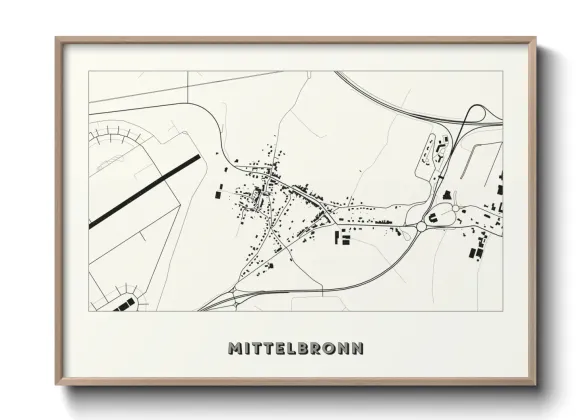 Une affiche de carte sur Mittelbronn