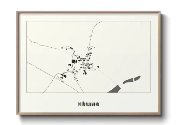 Une affiche de carte sur Nébing