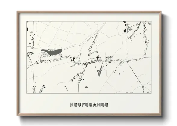 Une affiche de carte sur Neufgrange
