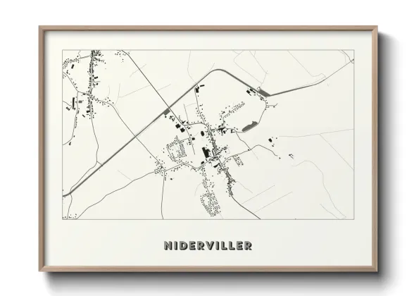 Une affiche de carte sur Niderviller