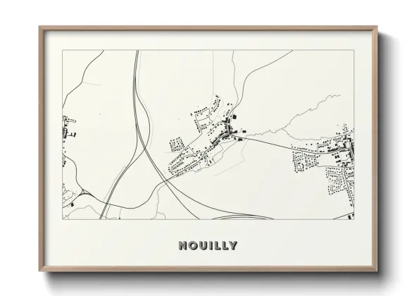 Une affiche de carte sur Nouilly