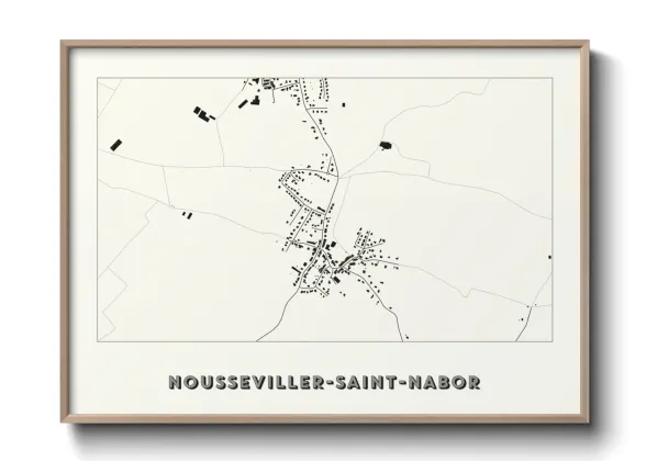 Une affiche de carte sur Nousseviller-Saint-Nabor