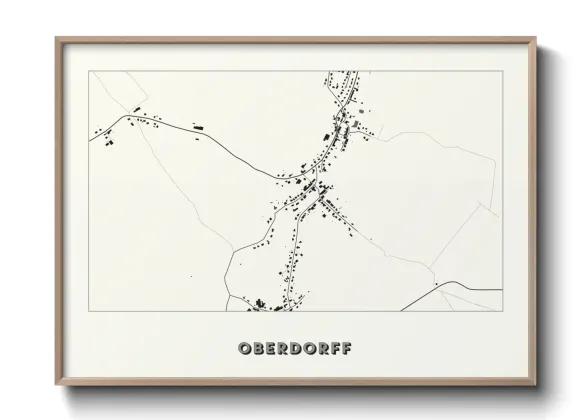 Une affiche de carte sur Oberdorff