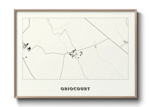 Une affiche de carte sur Oriocourt