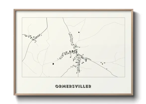 Une affiche de carte sur Ormersviller