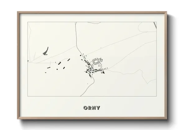 Une affiche de carte sur Orny